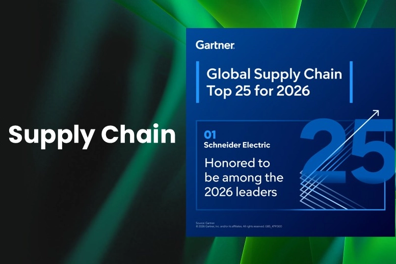 Schneider Electric, 2026 Gartner&reg; Supply Chain Top 25 sıralamasında &uuml;st &uuml;ste d&ouml;rd&uuml;nc&uuml; kez birinci oldu