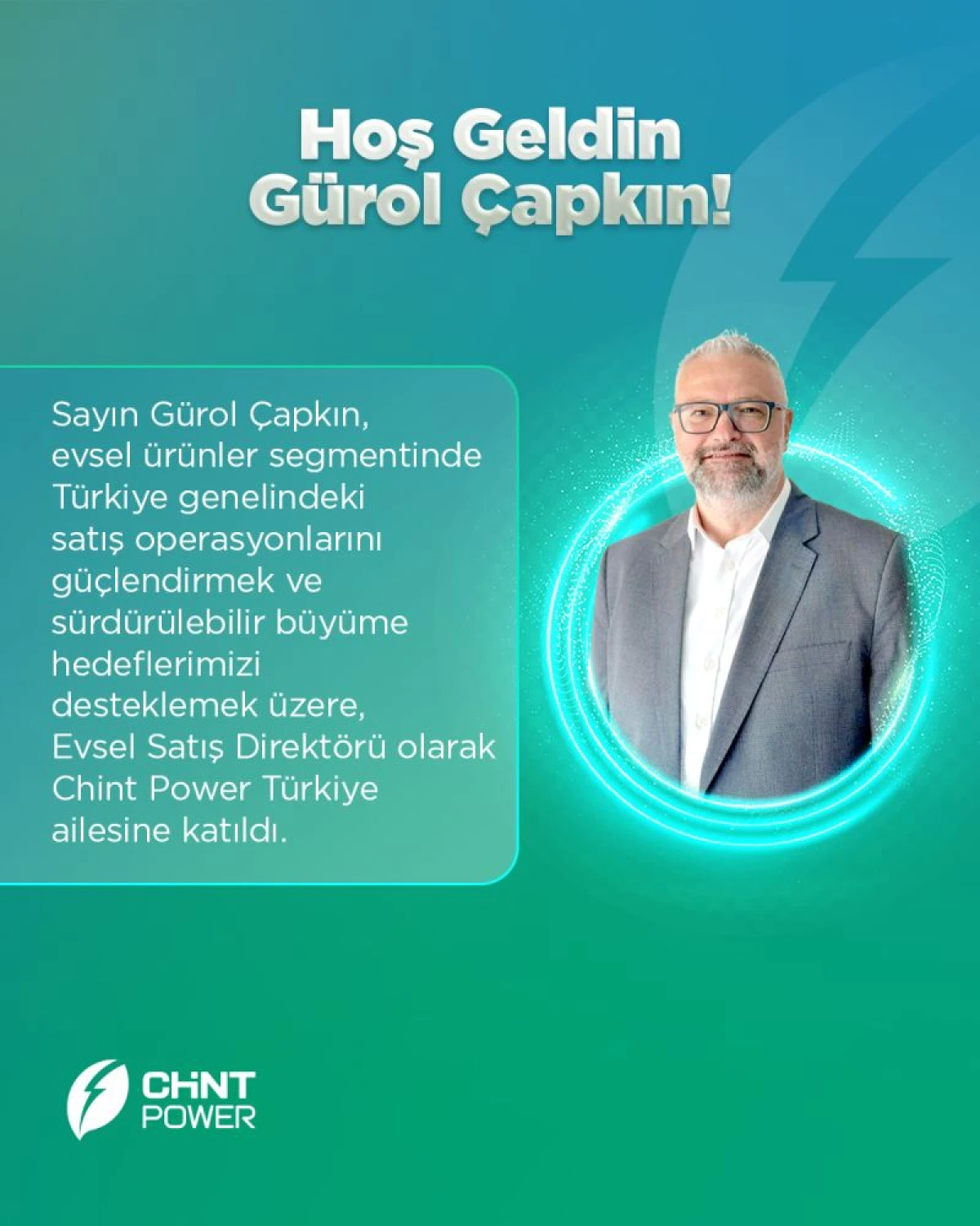 Chint Power T&uuml;rkiye'nin Evsel Satış Direkt&ouml;rl&uuml;ğ&uuml; G&ouml;revine G&uuml;rol &Ccedil;apkın Geldi