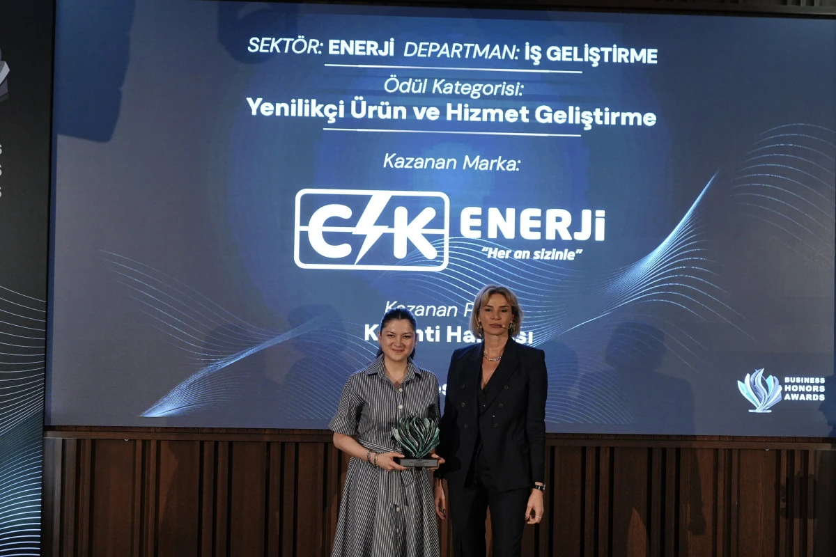 CK Enerji&rsquo;ye Business Honors Awards&rsquo;tan Yenilik&ccedil;i Hizmet Geliştirme &Ouml;d&uuml;l&uuml;