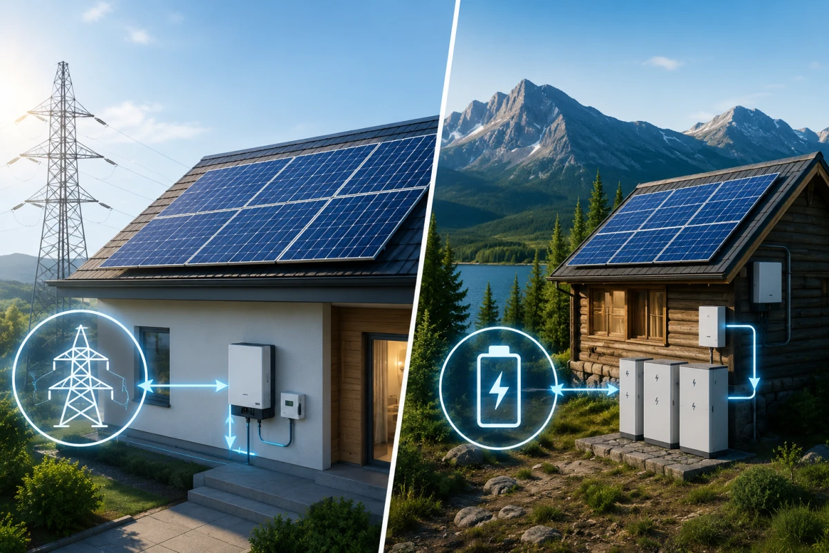 On-Grid mi Off-Grid mi? Hangi G&uuml;neş Enerjisi Sistemi Size Uygun?